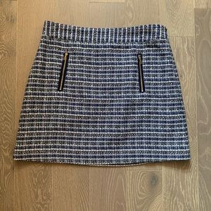 Loft blue tweed skirt NWT Size 12